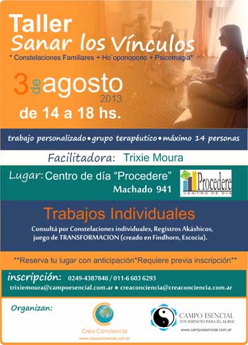Taller sanar los vnculos - ho oponopono - psicomagia