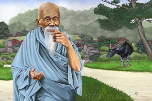 Lao-Tzu y la flor