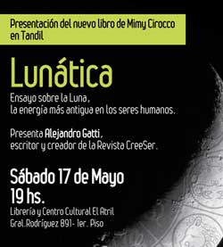 Mimy Cirocco presentará en Tandil su última obra literaria “Lunática” Mimy Cirocco presentará en Tandil su última obra literaria “Lunática”