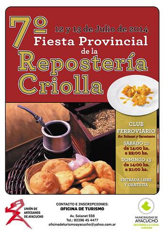 Se viene la 7º Fiesta Provincial de la Repostería Criolla Se viene la 7º Fiesta Provincial de la Repostería Criolla