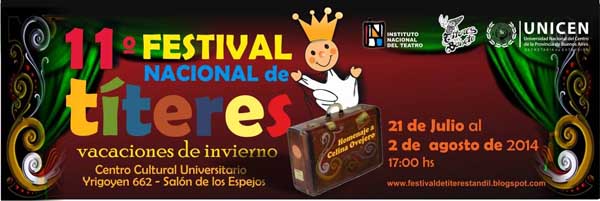 Actividades gratuitas del 11º Festival Nacional de Títeres Tandil 2014 Actividades gratuitas del 11º Festival Nacional de Títeres Tandil 2014