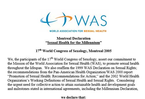 Salud Sexual para el milenio Salud Sexual para el milenio