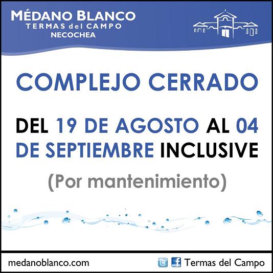 Médano Blanco Cerrado por mantenimiento Médano Blanco Cerrado por mantenimiento