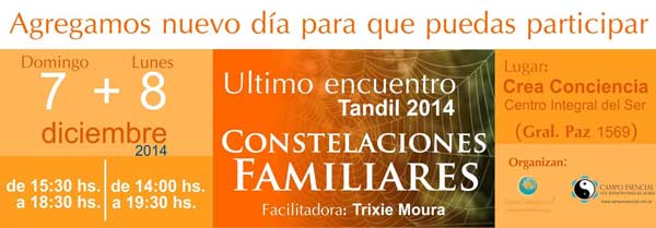 Constelaciones familiares en Tandil, ltimo taller del ao