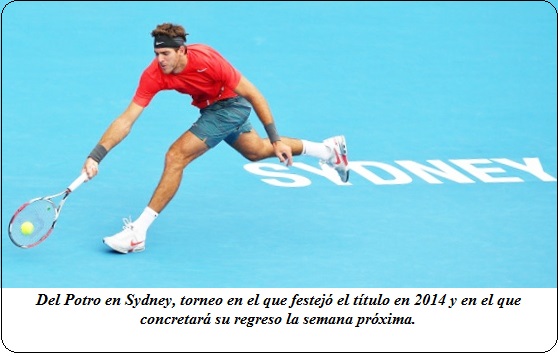 Del Potro confirmó su regreso en Sydney Del Potro confirmó su regreso en Sydney