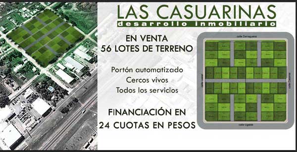 Las Casuarinas desarrollo inmobiliario, financiación hasta 24 cuotas en pesos Las Casuarinas desarrollo inmobiliario, financiación hasta 24 cuotas en pesos