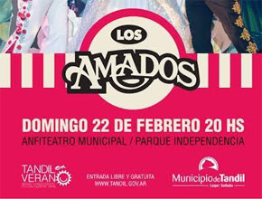 El Municipio presenta a Los Amados con entrada libre y gratuita El Municipio presenta a Los Amados con entrada libre y gratuita