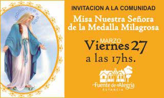 Misa de la Medalla Milagrosa en Estancia Fuente de Alegría Misa de la Medalla Milagrosa en Estancia Fuente de Alegría